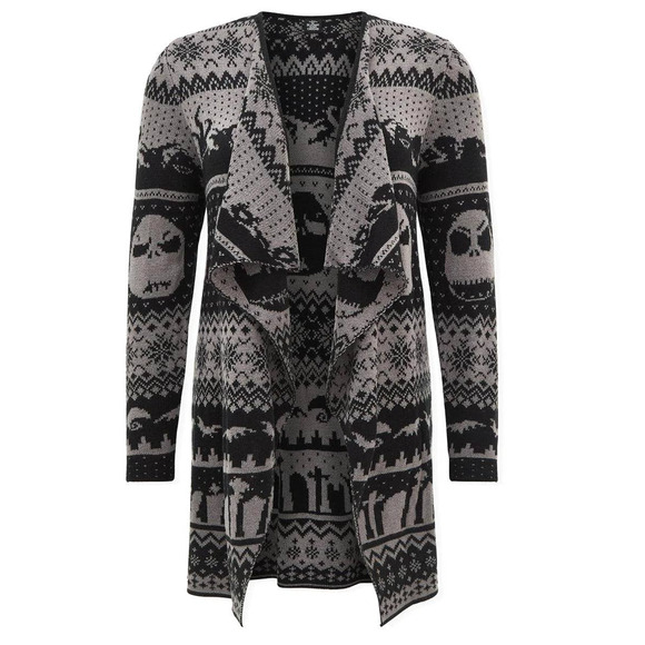 Torrid 3 (3X) Disney Nightmare Christmas Jack Fair Isle Open Cardigan Sweater - Picture 8 of 8